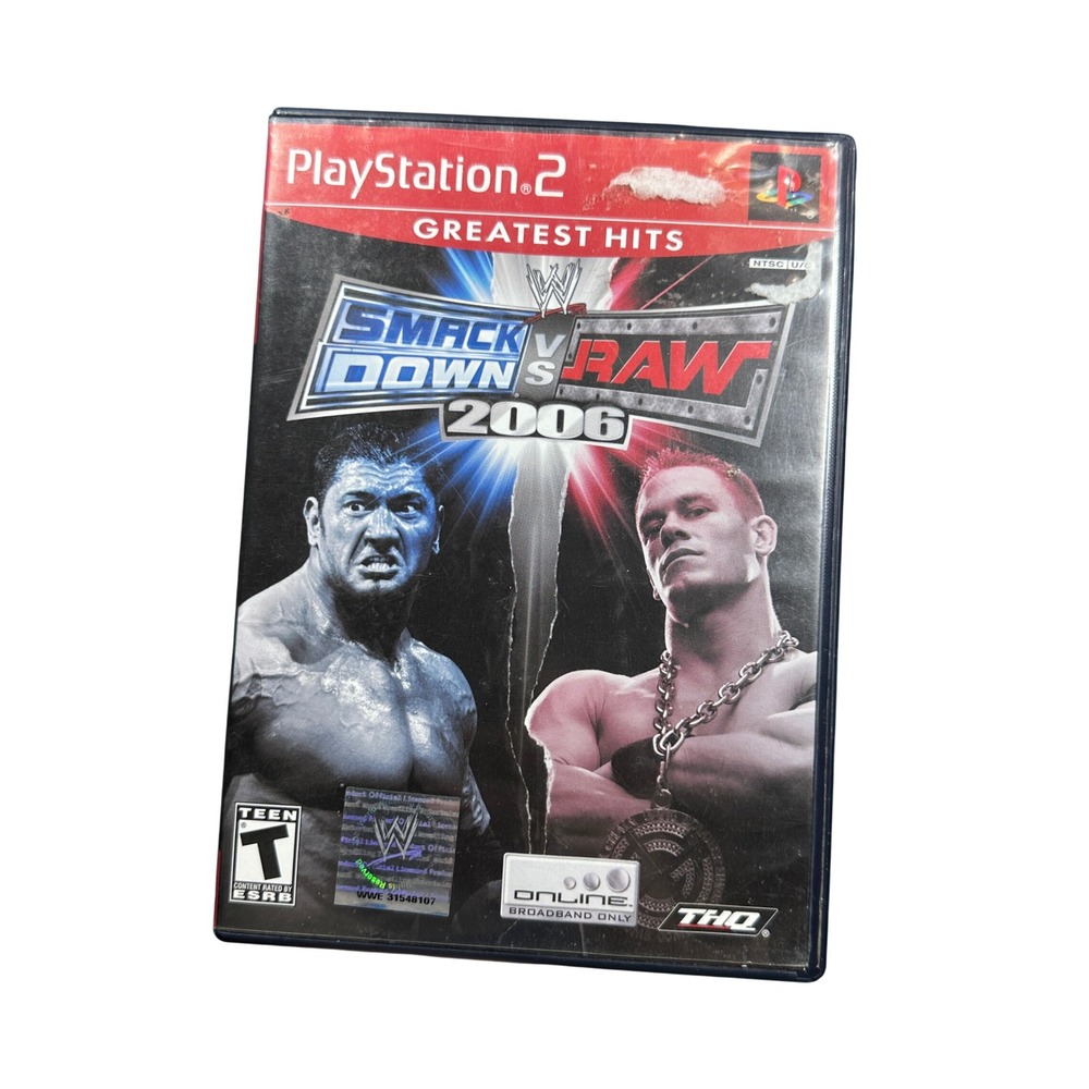 WWE SmackDown vs Raw 2006 PS2 PlayStation 2 Greatest Hits Complete CIB THQ